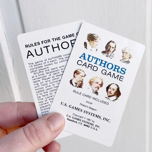 Vintage 80s 1987 Classic Authors Playing Card Game Deck - Picture 3 of 5